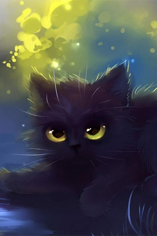 Cat Wallpaper (Cartoon, Eyes, Black) HD Cat Wallpaper